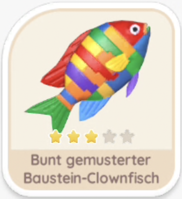 Bunt gemusterter Baustein-Clownfisch