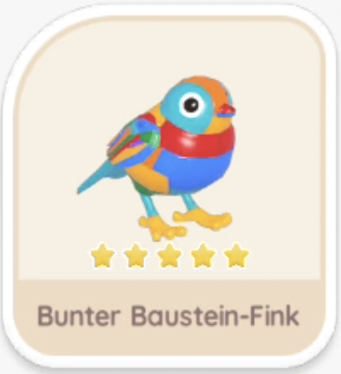 Bunter Baustein-Fink