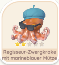 Regisseur-Zwergkrake mit marineblauer Mütze