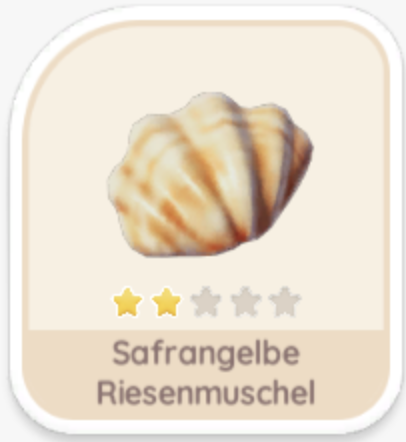 Safrangelbe Riesenmuschel